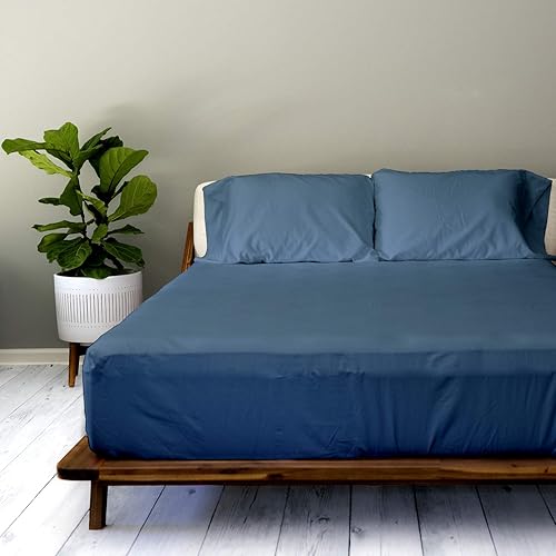 Miniatura 9 de True-Luxury - Juego de sábanas de 1000 hilos, 100% algodón egipcio, 4 piezas, calidad hotelera, hilos de algodón de una sola capa, tejido satinado,