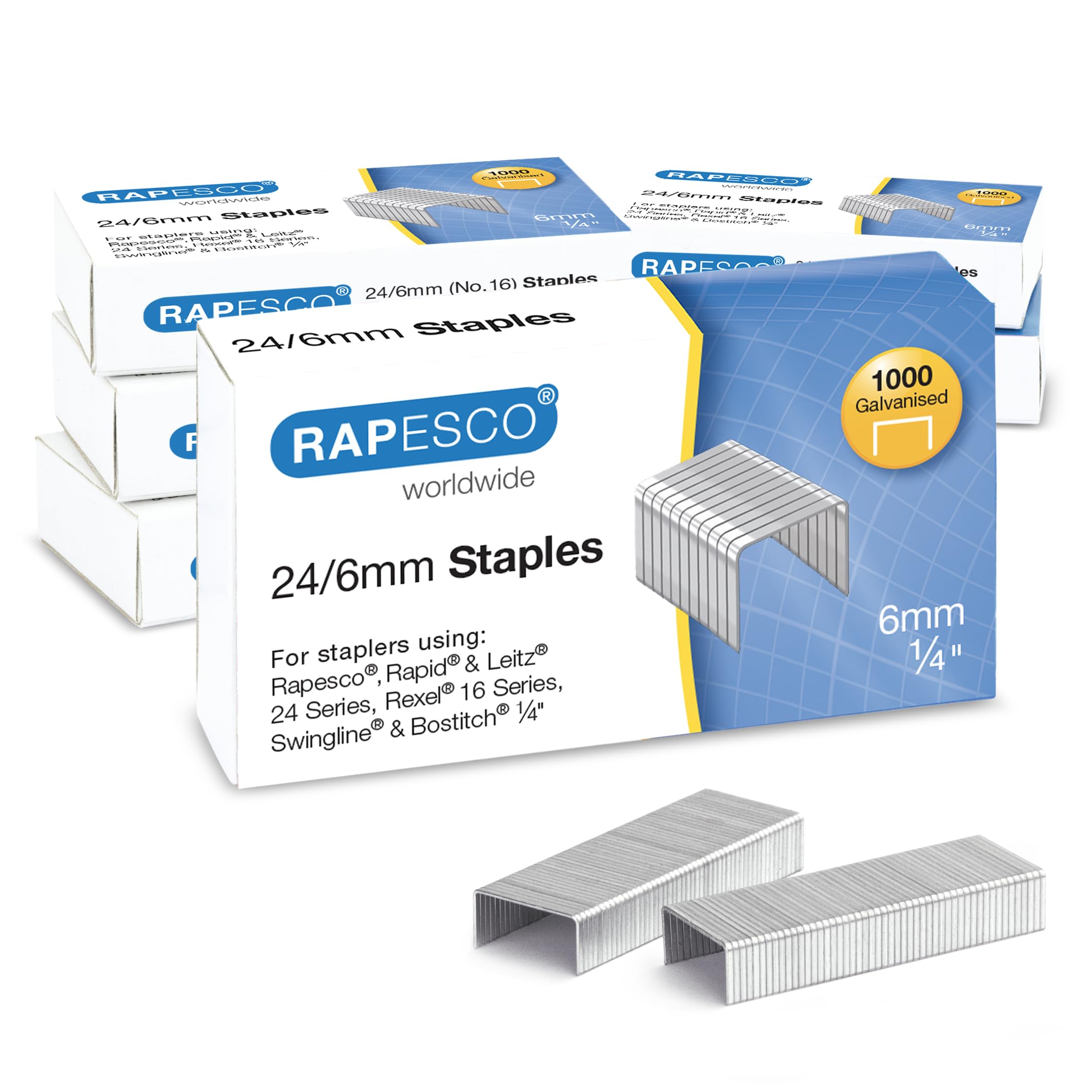 Rapesco 1734 Konfekcja Business: 6 Zszywacze Germ-Savvy