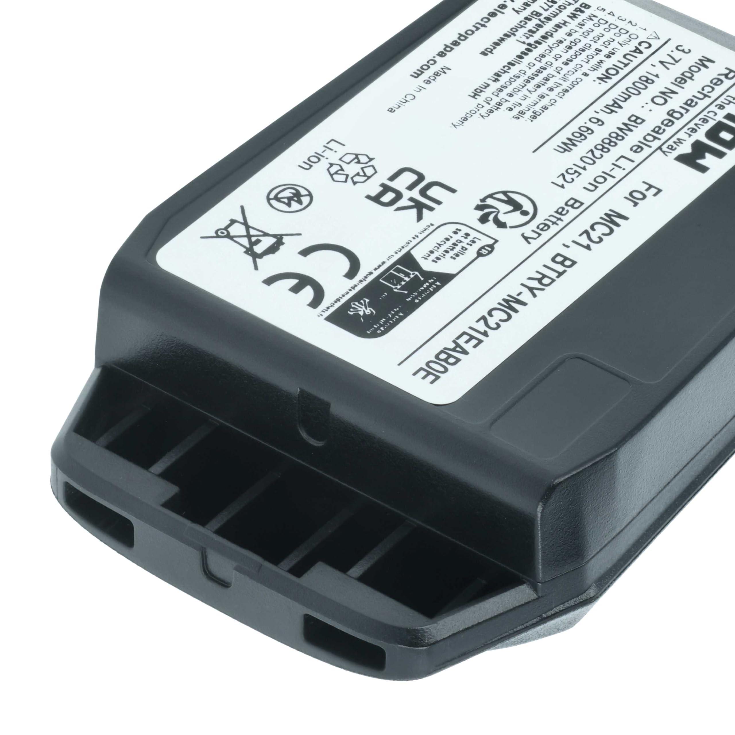 vhbw batteria compatibile con Motorola MC21, MC2100, MC2180 computer portatile scanner (1800mAh, 3,7V, Li-Poly)