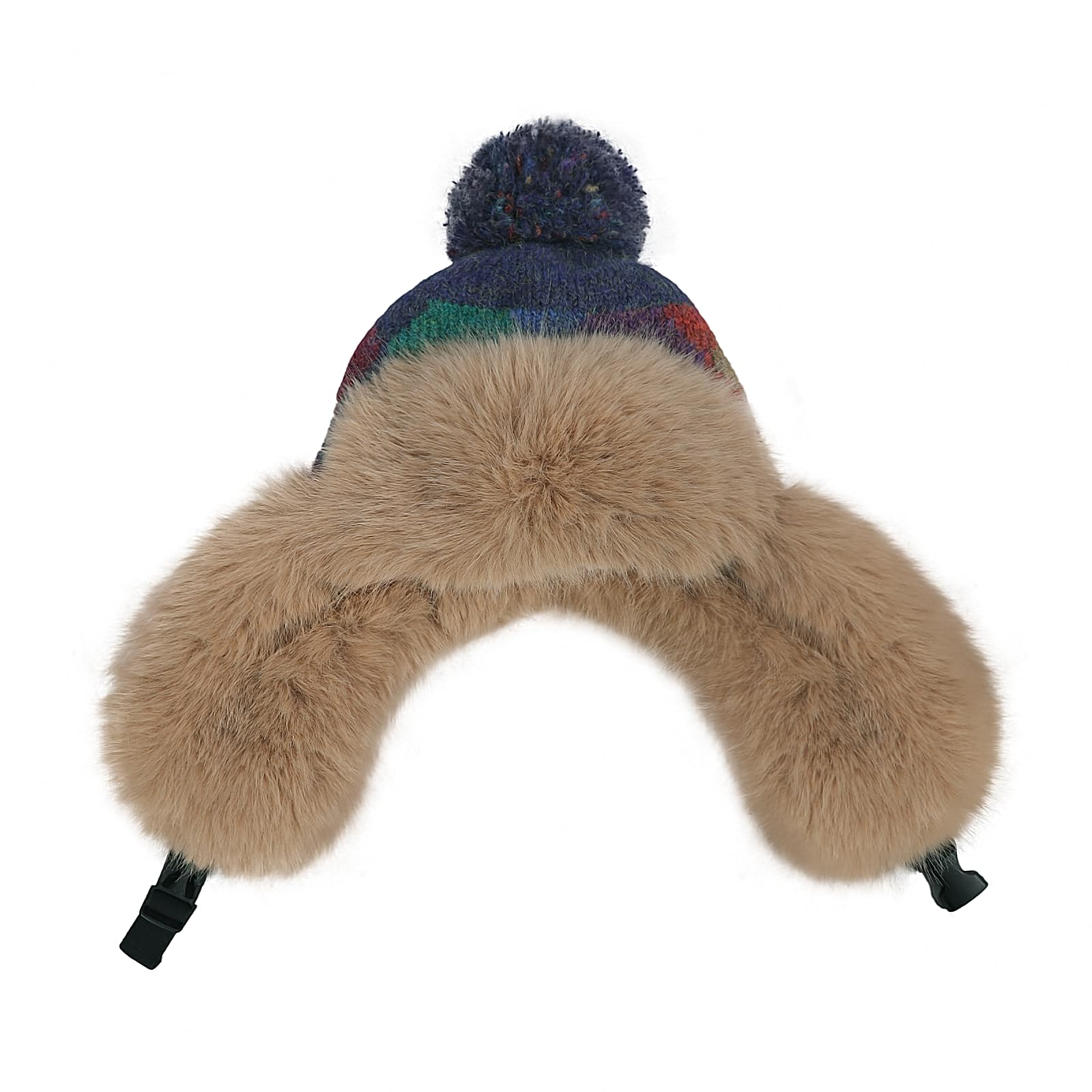 OhMill Chapka Chaud Hiver pour Femme Bonnet de Trappeur en Peluche Chapeau Aviateur avec Oreillettes Coup-Vent Bonnet de Ski Épaise pour Cyclisme Extérieur Randonnée