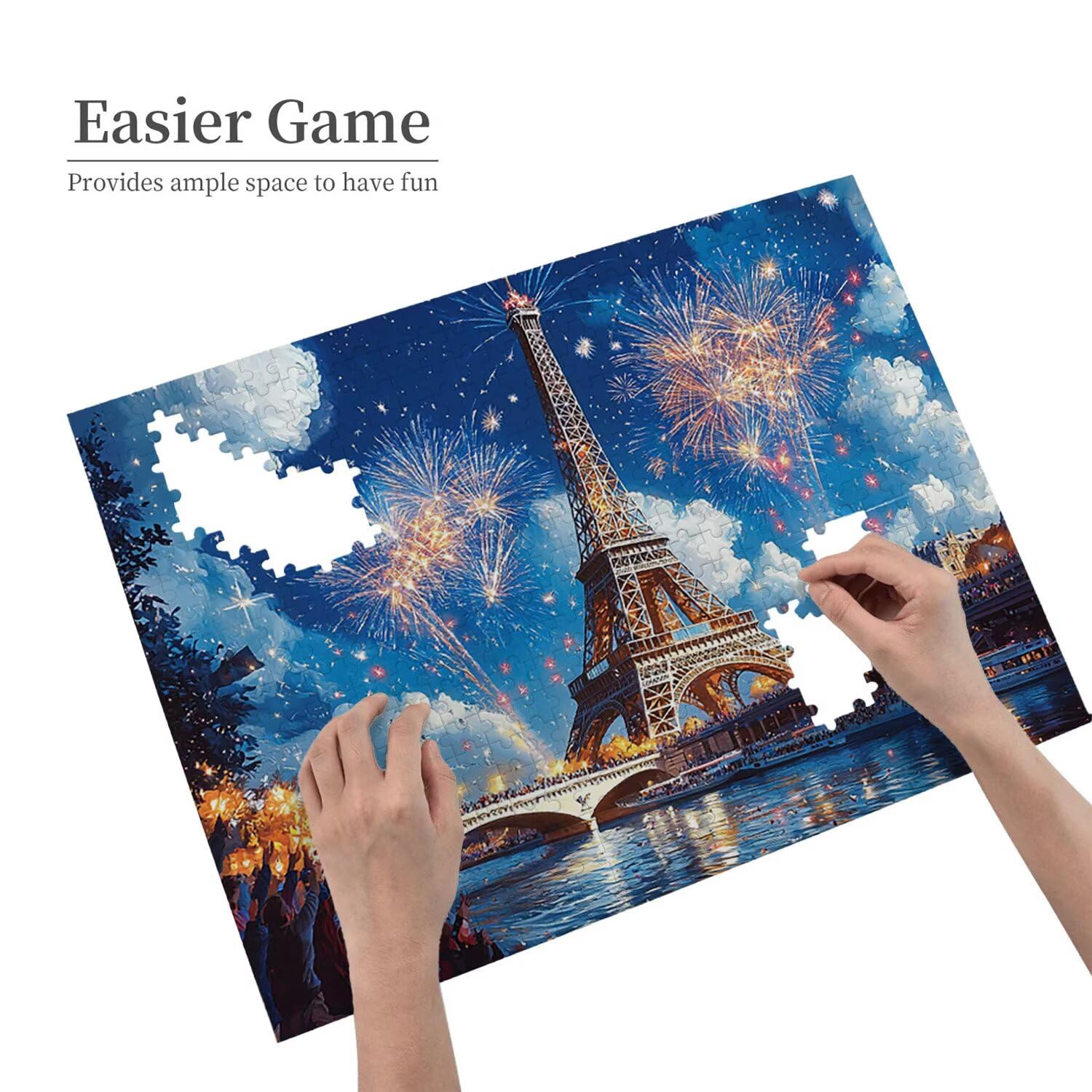 Puzzle in Legno per Adulti 3000 Pezzi | Torre Eiffel| Giocattoli Educativi | Puzzle Adulti E Famiglie Decor | Dimensione Di 122x80cm | Regalo Adultis | Regali Natale (Formato: 48.8x32in) o-3