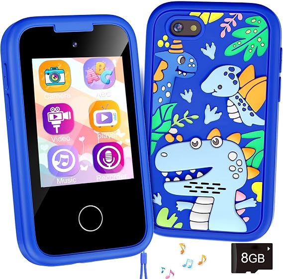 WEOLULI Kids Smart Phone for Boys Toddler Age 3-8 | Christmas Birthday Gifts for Girls,Toddler Smartphone Learning Toys,Kids Toys Play Cell Phones with Camera, Games, Music