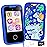 Kids Phone Birthday Gifts Toy for 3 4 5 6 7 8 9 10 Year Old Girls Boy,Toddler Kid Smart Phone with Dinosaur Silicone Cover Educational Games,Music Player,Toys for Girls Boys Age 3-8(Blue)