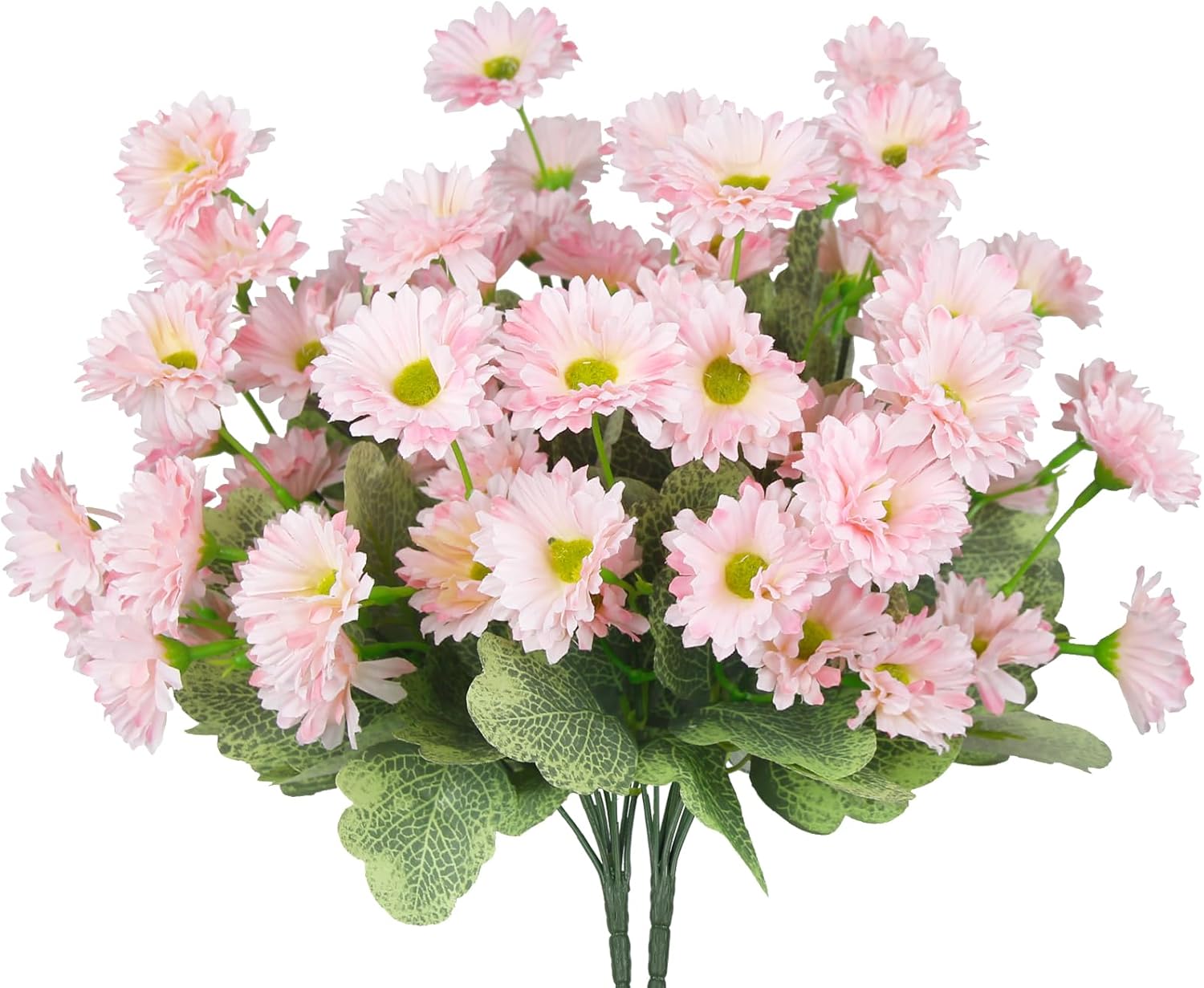 2 Pcs Artificial Flowers for Outdoors Silk Flowers UV Resistant Pink Faux Flowers for Outdoor Planters Realistic Spring Decor Artificial Dahlia Flowers for Front Door Porch Patio Balcony Yard