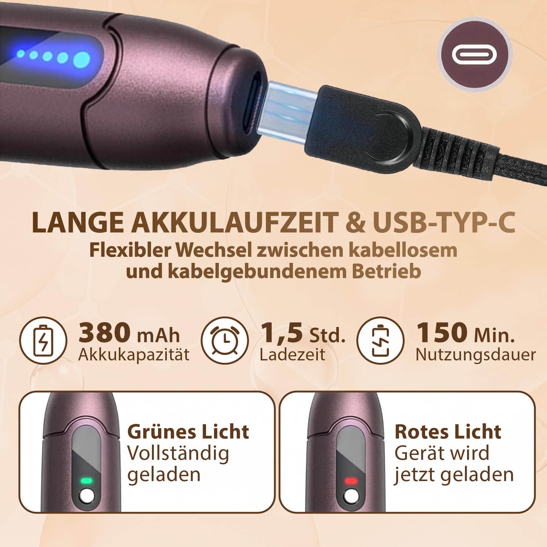 P-Beauty -Ultima A10 Microneedling Gerät, Derma Pen kabellos, USB-C, 5 Stufen, 0-2,5mm, inkl. 2 Kartuschen Anti Aging, Anti Falten, Gesichtspflege, Hautpflege für Hautbild & Poren