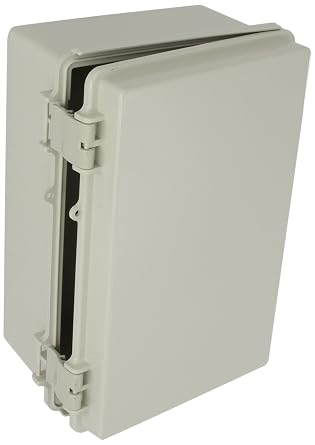 BUD Industries NBF-32016 Plastic Indoor NEMA ABS, 11.99" L x 7.99" W x 5.22" D, Gray