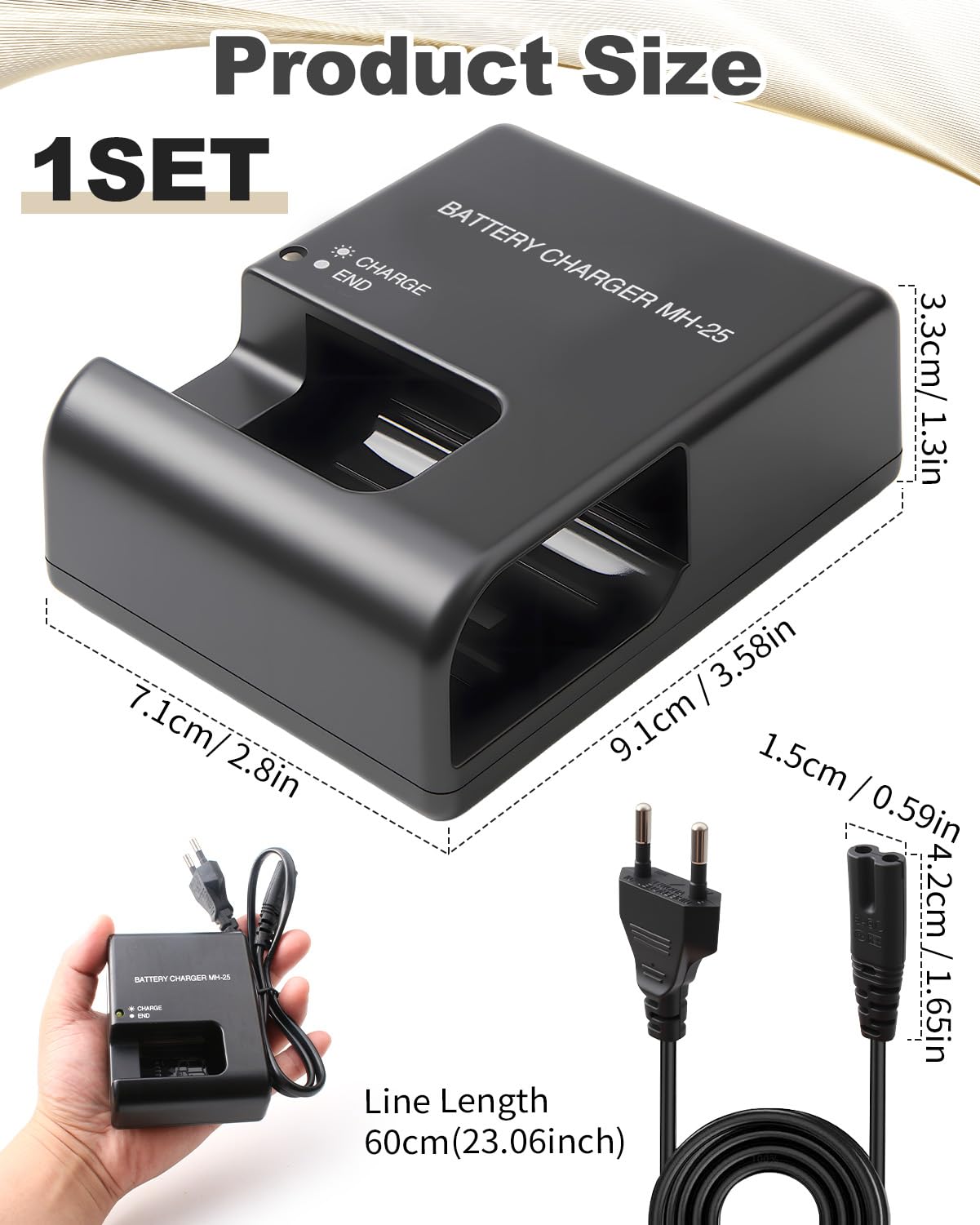 Acculader MH-25/25a voor Nikon EN-EL15 EL15a EL15b EL15c