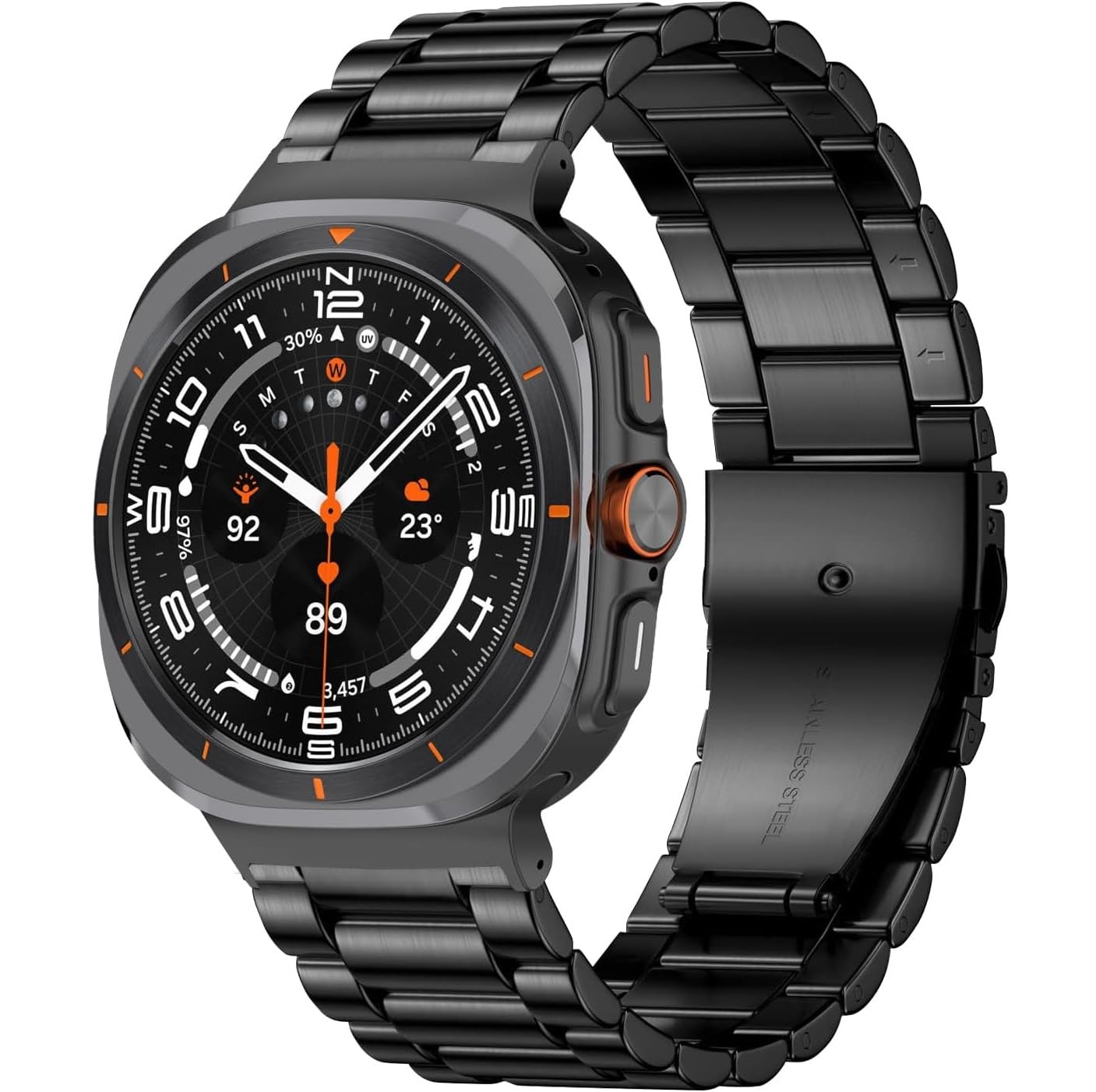 Croiky Metal Business Stainless Steel [No Gap] Replacement Wristband Strap Compatible With Samsung Galaxy Watch Ultra 47mm (2024) Band for Men & Women - Black [WATCH NOT INCLUDED] (B0DBLGVWG4) Amazon Price History, Amazon Price Tracker