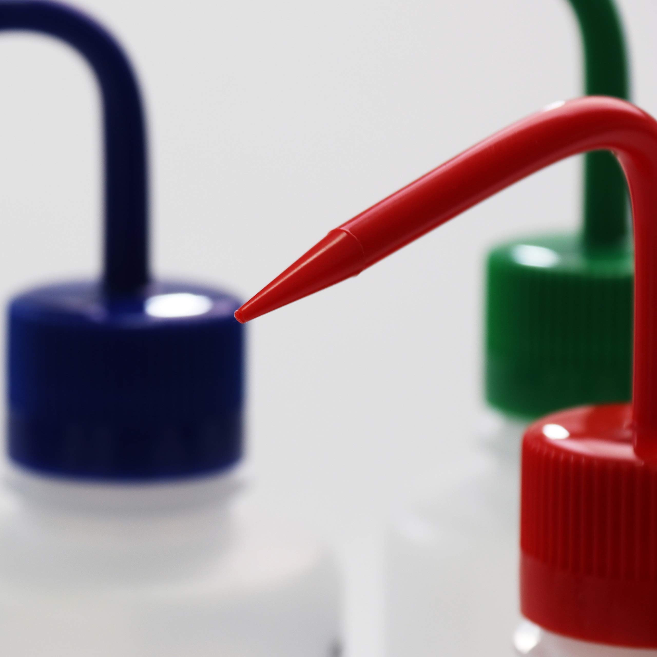 ULAB Scientific UWB1001 - Juego de botellas de lavado de seguridad (acetona, alcohol etílico, metanol, isopropanol, agua destilada, hipocloruro de sodio, 500 ml, con tubo de drenaje)