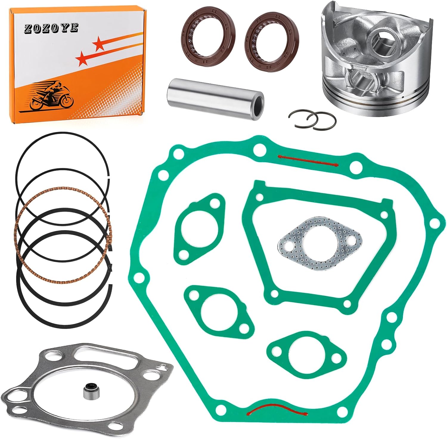 For Yamaha 4 Motor Cycle Golf Cart G21 G22 G27 G28 YTF-1 YTF-2 YDR-A 357cc ENGINE REBUILD KIT STD Piston & RINGS GASKETS SEALS 2001-2025