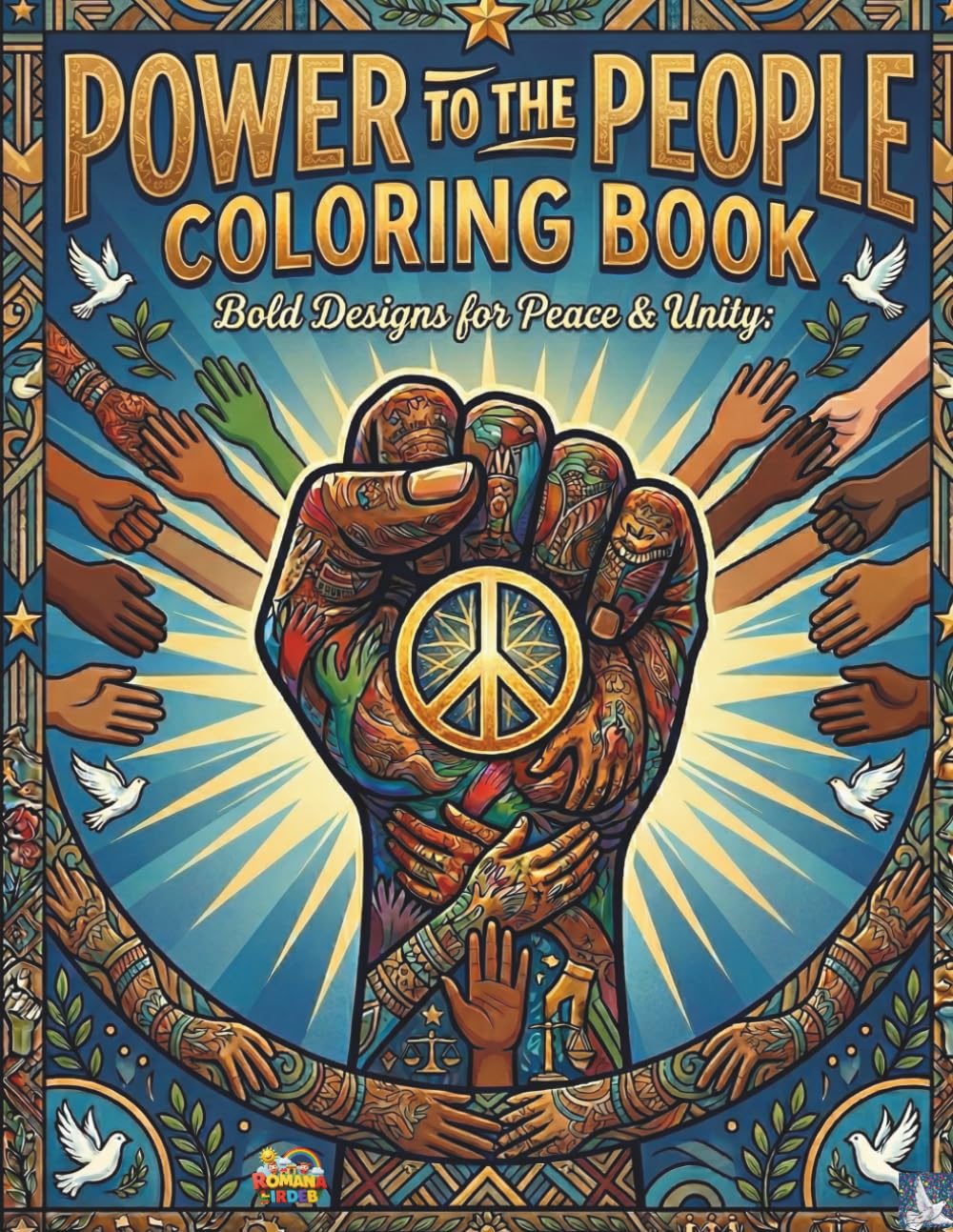 Power to the People Coloring Book: Bold Designs for Freedom & Unity: An Inspiring Adult Coloring Book Featuring Powerful Symbols of Strength, ... (50+ Illustrations, Single-Sided Pages)