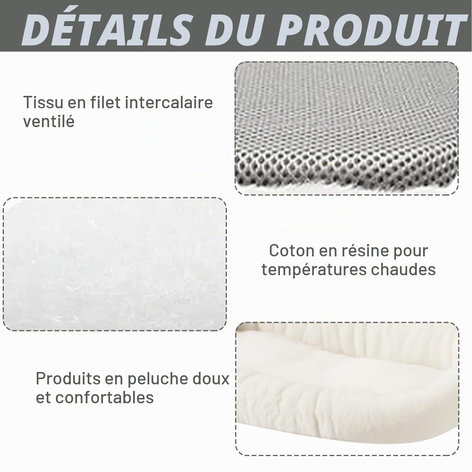 Cordless Hamac pour chat, chaise longue avec ventouses et rembourrage en tissu double face amovible, pliable, pour chat, fenêtre, perche, jusqu'à 15 kg, pour fenêtre et mur, 30 x 52 cm, blanc