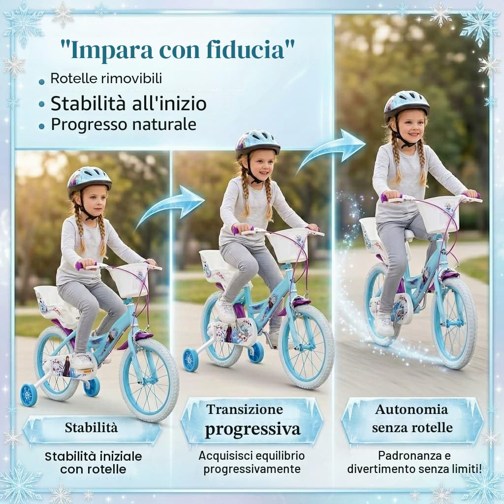 TOIMSA Bicicletta 16" Frozen Huffy 5/8 anni, multicolore, 16694