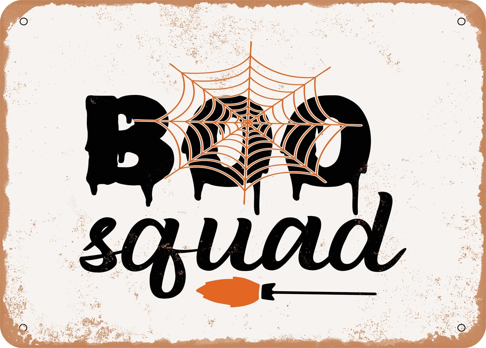 Miaomansenstore Metal Sign - Boo Squad - Vintage Look Sign Home Decor