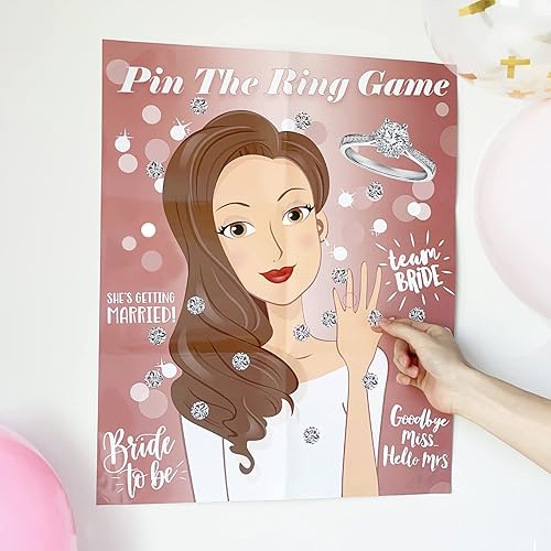 Miniatura 4 de Pin the Ring en el juego de la novia, 2 piezas de despedida de soltera juegos de regalos de despedida de soltera, estilo novio