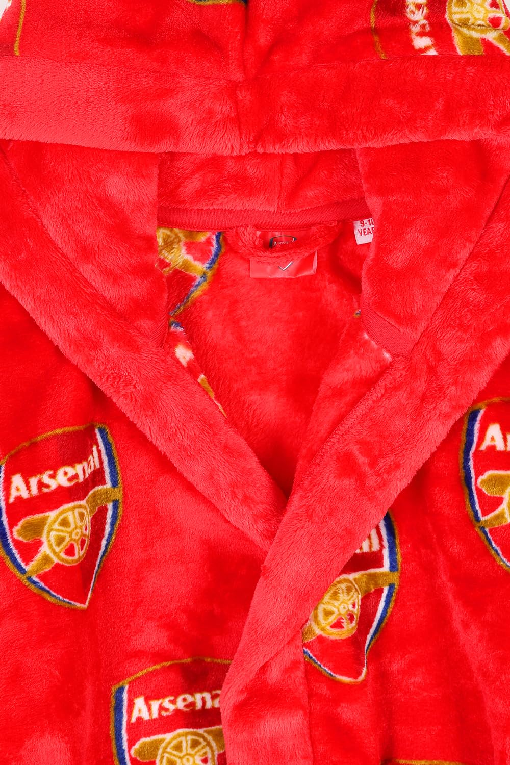 Arsenal F.C. Accappatoio ufficiale in pile con cappuccio per bambini