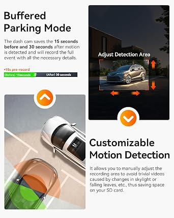 Vantrue N2X 2.7K Dash Cam Front and Inside, STARVIS 2 PlatePix Car Camera