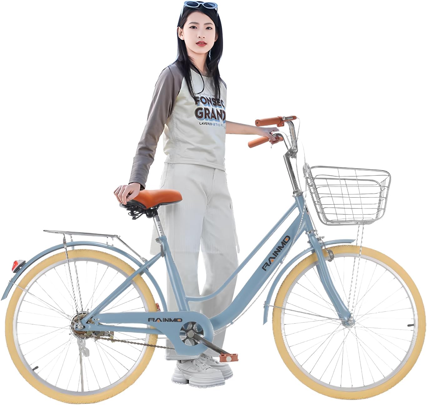 RAINMD シティサイクル 26インチ 高炭素鋼フレーム