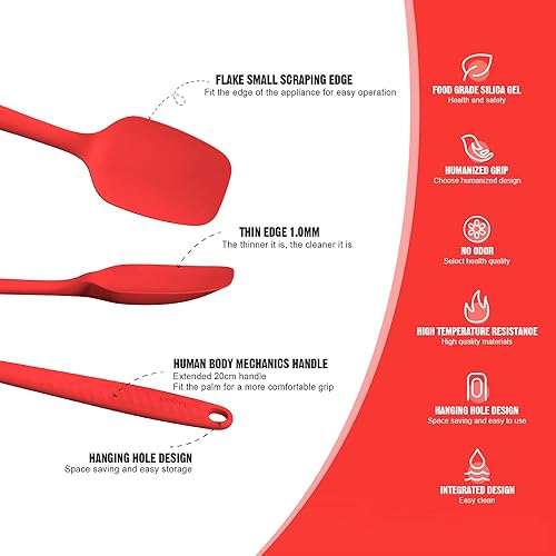 Miniatura 3 de Garantía permanente de silicona grande Spoonila 1 PCS Resistente al calor Espátula de silicona para utensilios de cocina antiadherentes utensilios