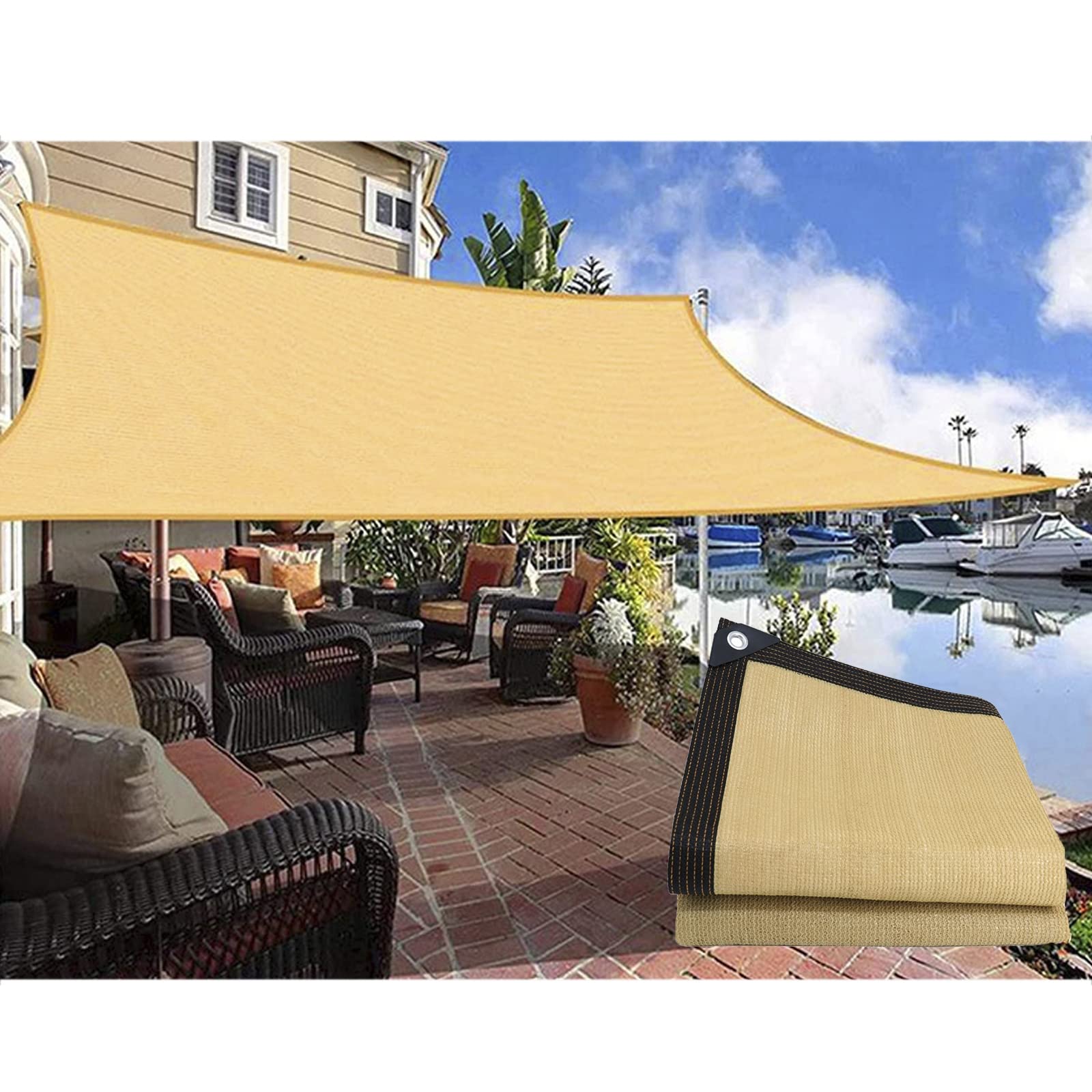 Schattennetz 2 X 3 M, 90 % UV-Schutz – Mit Ösen Für Garten, Terrasse, Gewächshaus & Mehr