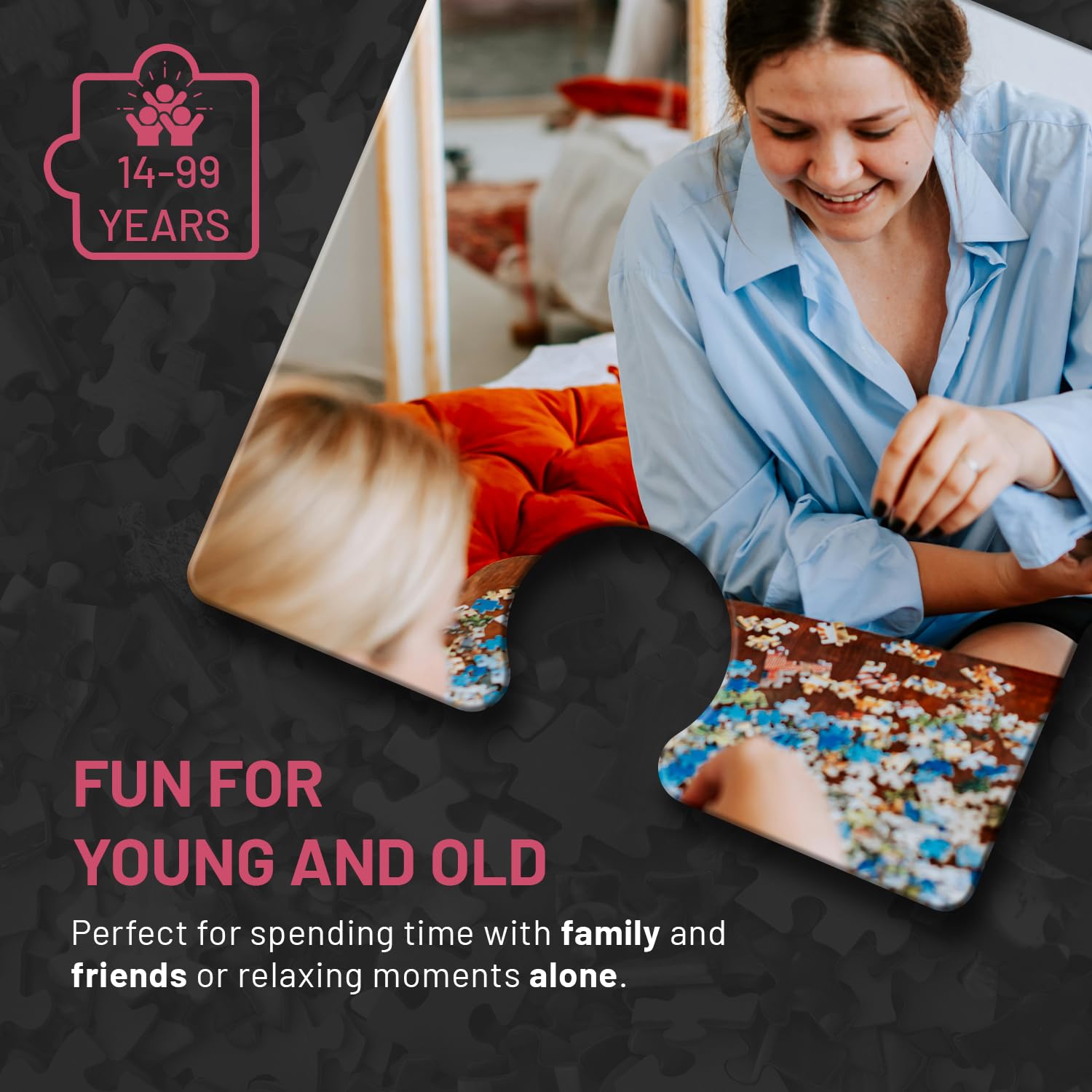 Misu Games Black Box Puzzle Without Template, Jigsaw Puzzles for Adults 1000 Pieces, Cool Jig-Saw Puzzels 20x27 Multiple Categories, Difficult Puzzle (Fantasy, 2023)