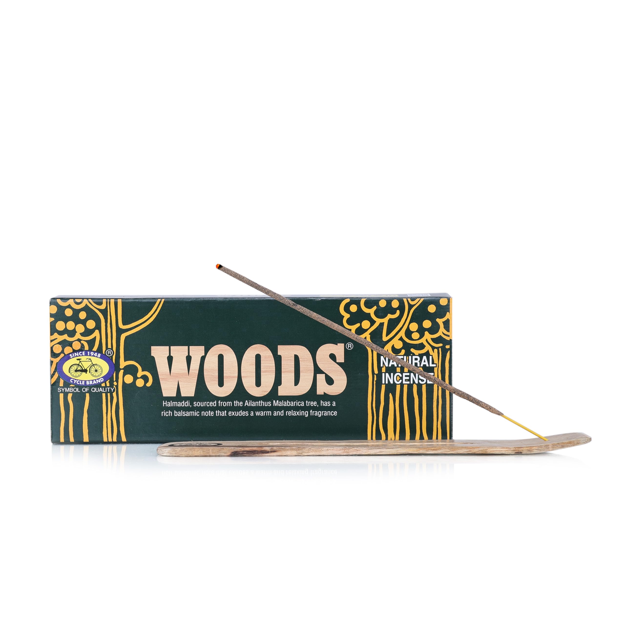 Cycle Pure Combo Pack – Woods Natural Agarbathi + Wooden Agarbatti Stand | Handmade Incense Sticks Holder | Mango Wood Dhoop Stick Holder | Can be Used in Home, Office & Temples