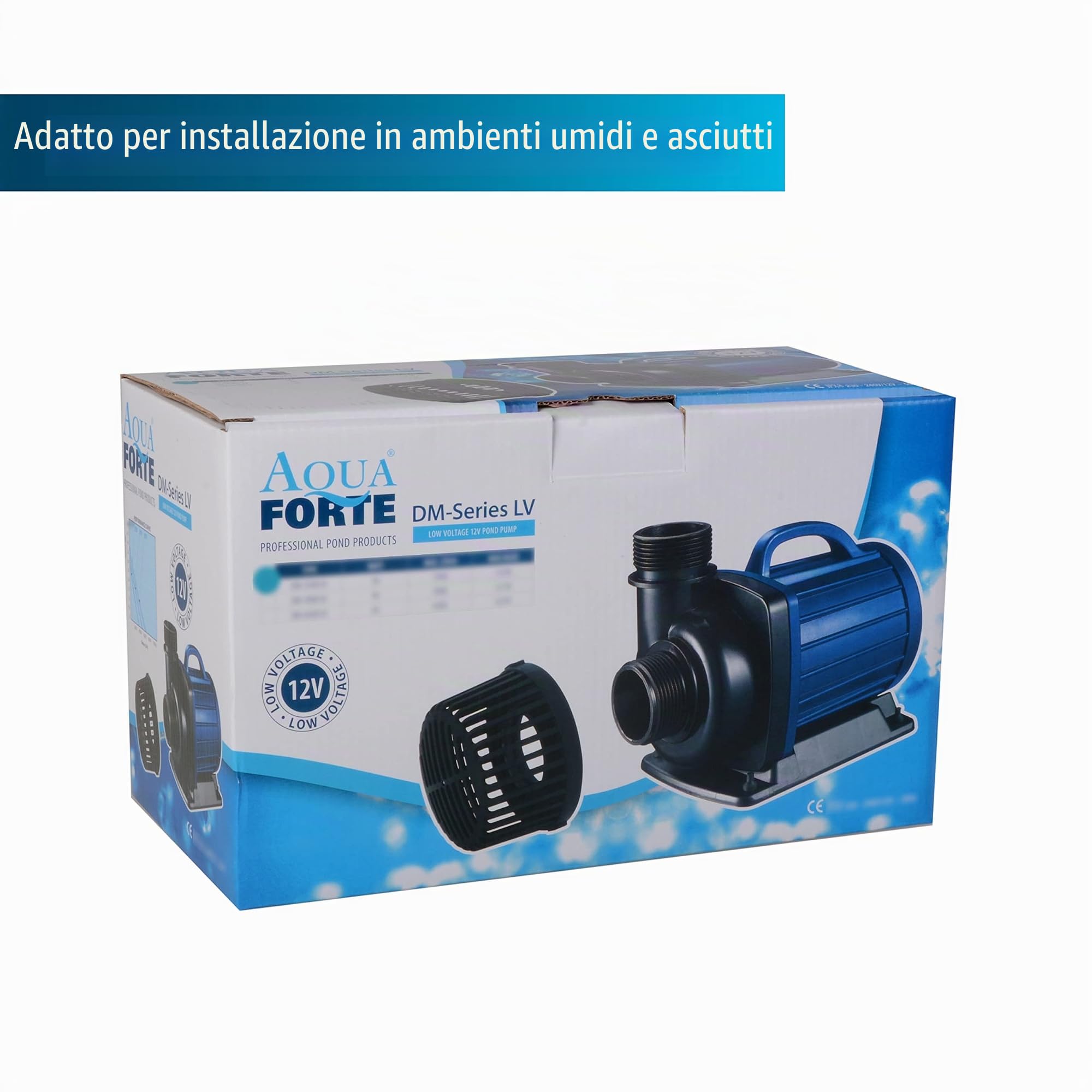 AQUAFORTE – Pompa per Filtro/laghetto DM5000 12 Volt. 5 m³/h, Altezza 3,5 m, 40 Watt