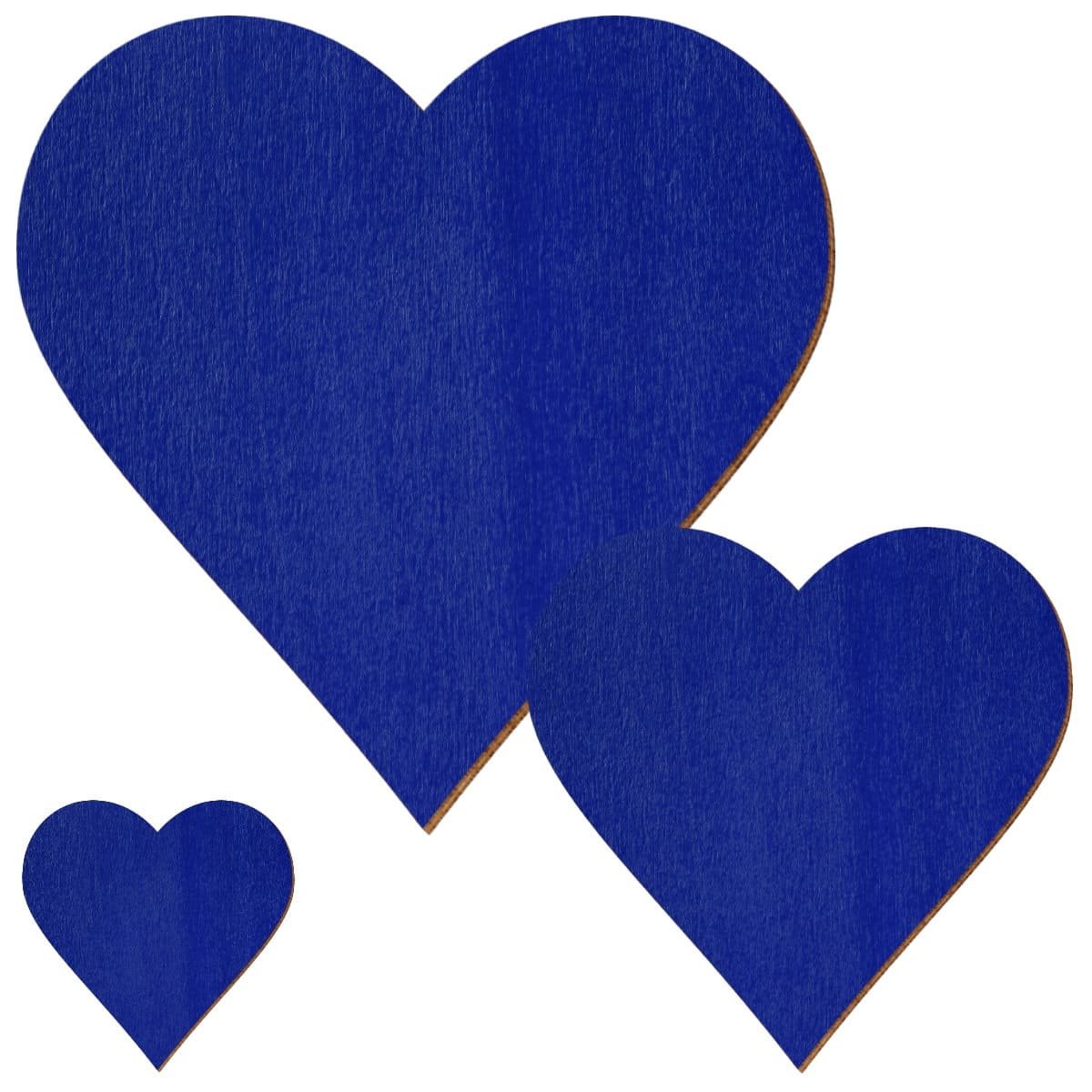 Orecchini Pendenti In Legno A Forma Di Cuore: Eleganza Naturale Per Un Look Romantico, Blu Scuro