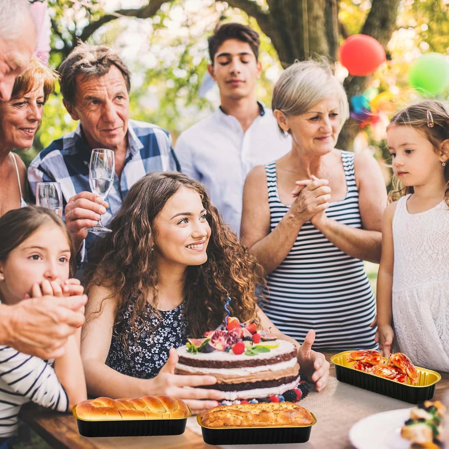selizo 60 Pack 6.8oz Mini Loaf Baking Cake Pans with Lids, Rectangle Disposable Aluminum Foil Loaf Baking Pans, Small Baking Cake Tins Cup Cake Containers for Individual Cakes - Image 7