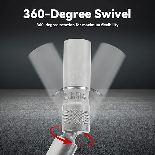 Miniatura 6 de BELEY 0.630 in 38 pulgadas magnético giratorio 12 puntos bujía zócalo oscilante para BMW (extensión 0.551 in)