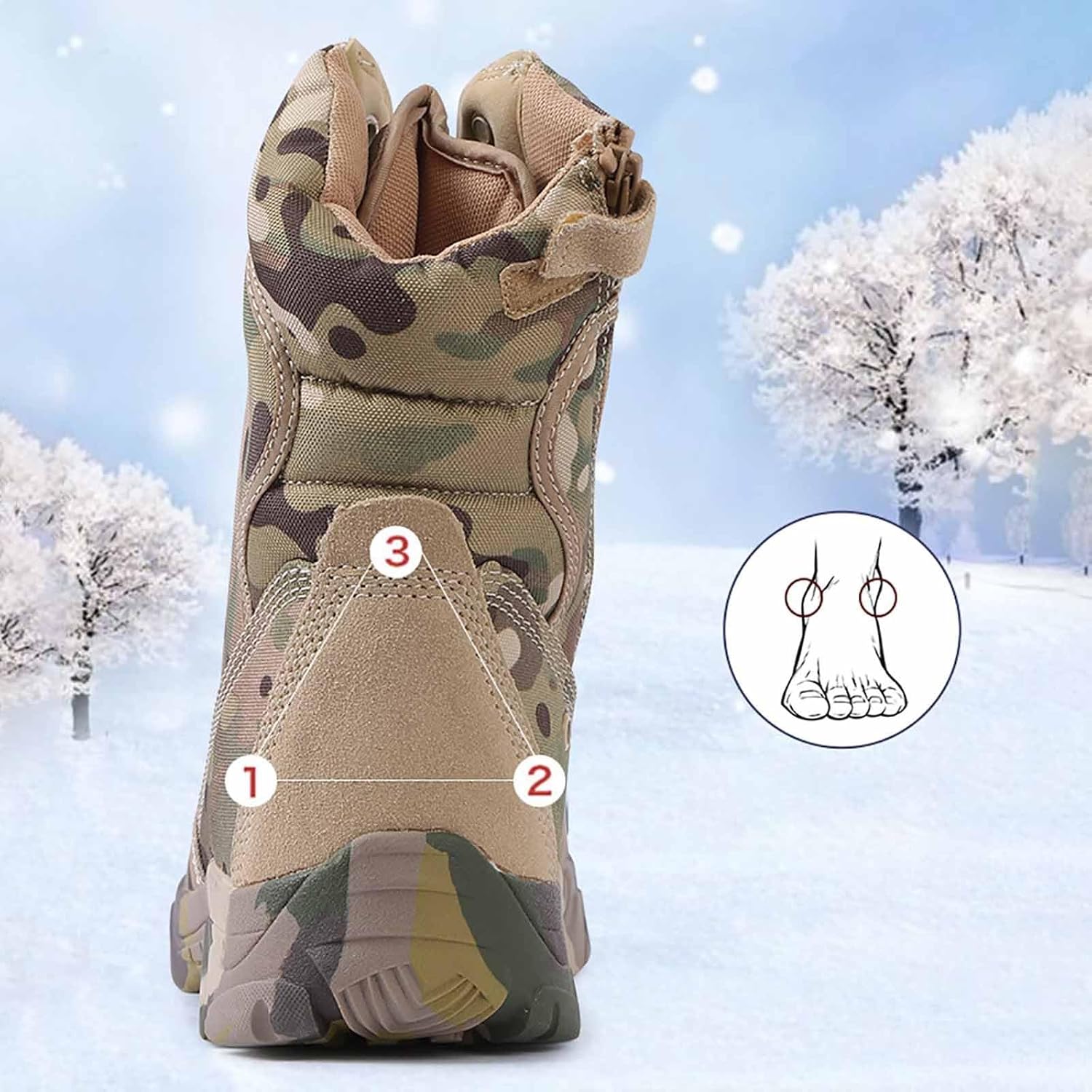 CLSQLXYJZC Men's Military & Tactical Boots, Tactical Combat Military Durable Work Utility Outdoor Assault Boots Men's Waterproof Hiking Boots Breathable Desert Boots