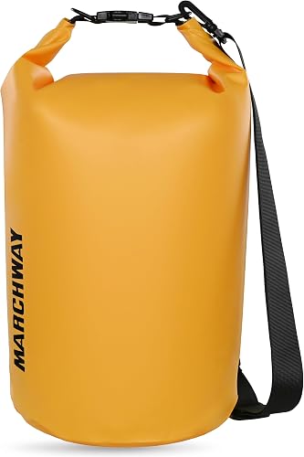 MARCHWAY Floating Waterproof Dry Bag Backpack 5L/10L/20L/30L/40L, Roll Top Sack Keeps Gear Dry for Kayaking, Rafting, Boating, Swimming, Camping, Hiking, Beach, Fishing