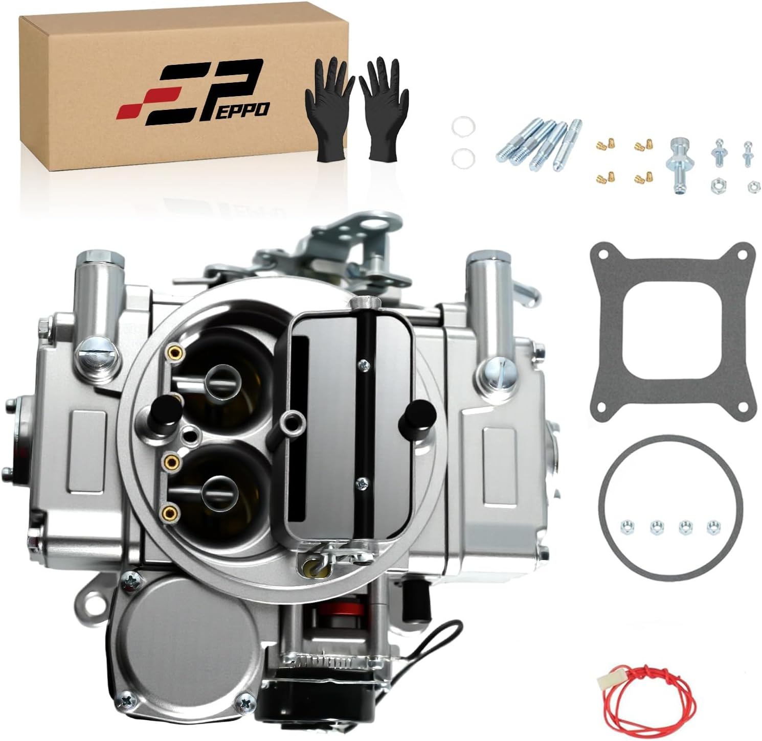 Carburetor 4 Barrel 600 CFM 0-80457s Compatible with Chevrolet 1967-1989 for Ford, 4160 Model with Street Warrior Carburetor, Electric Choke, Aluminum Construction, 0-80457S 12inch