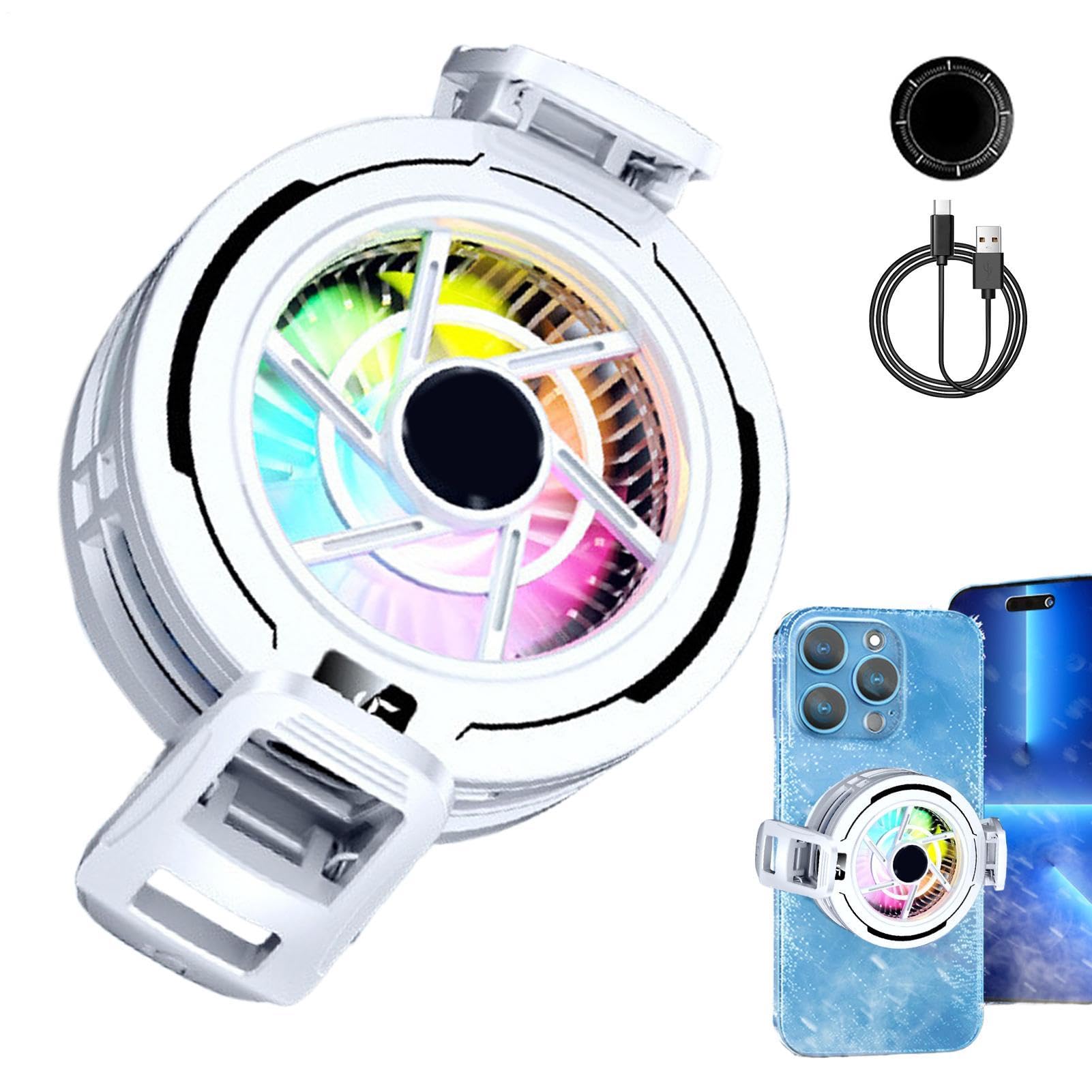 Ventilador magnético para teléfono de alta disipación térmica con pantalla LED