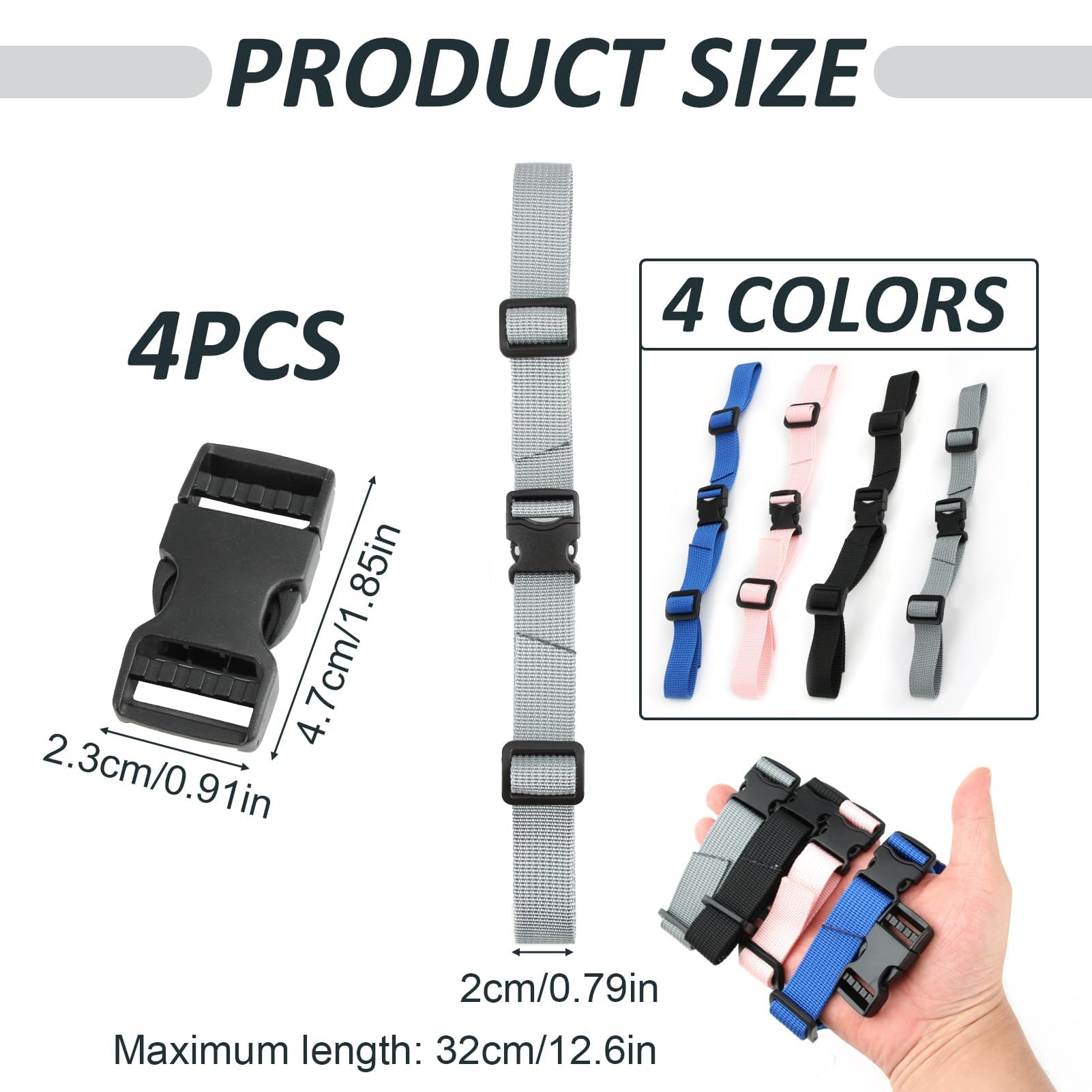 Set De 4 Sacs à Dos - Sangle De Poitrine Réglable Pour Cartable - Sangle De Poitrine