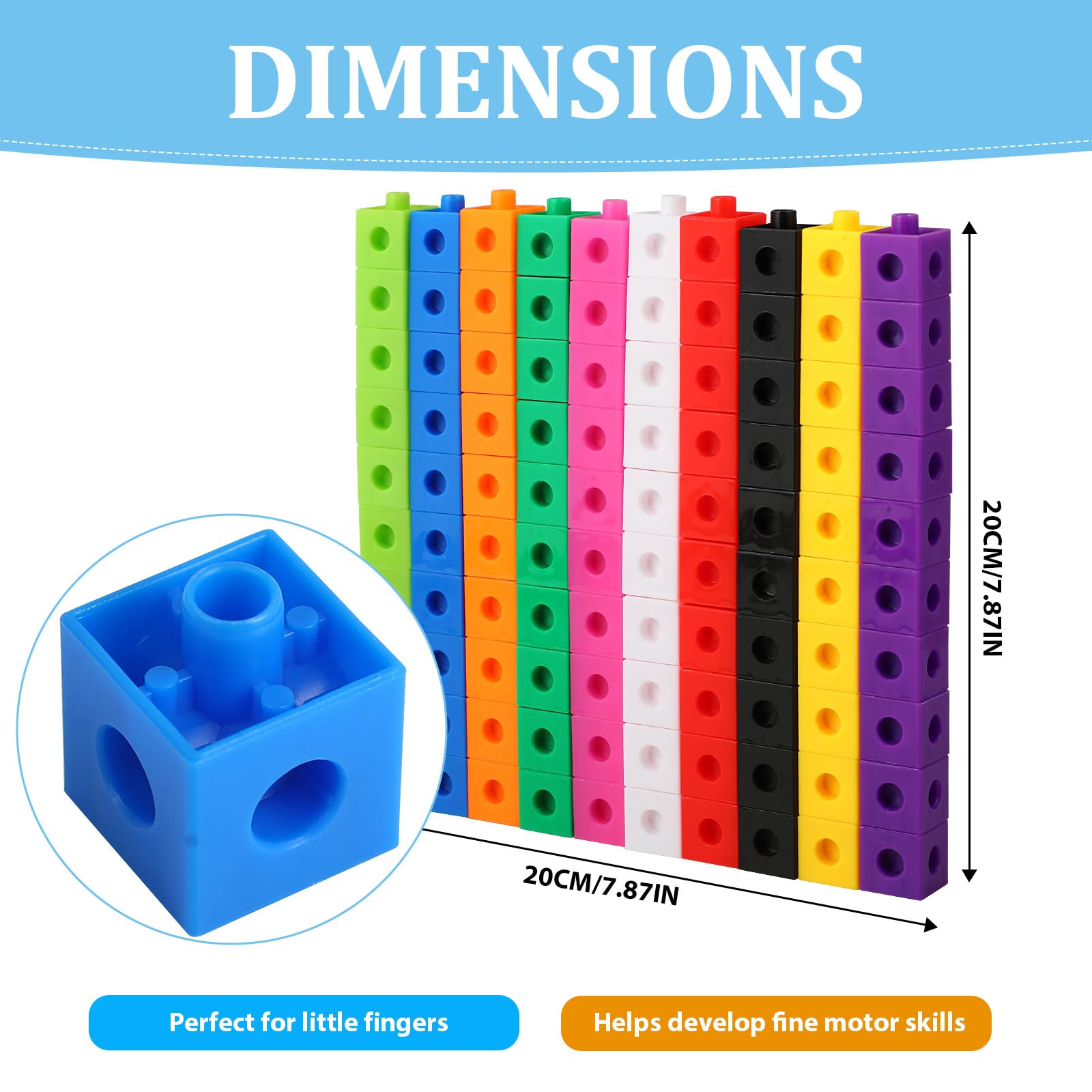 Newméro Blocks: I Cubi Matematici Che Rendono Divertente Imparare! 100 Pezzi Per Giocare Con Numeri, Addizioni E Sottrazioni. Per Bambini Da 3 A 6 Anni, Con Adesivi E Attività. STEM Certificato!