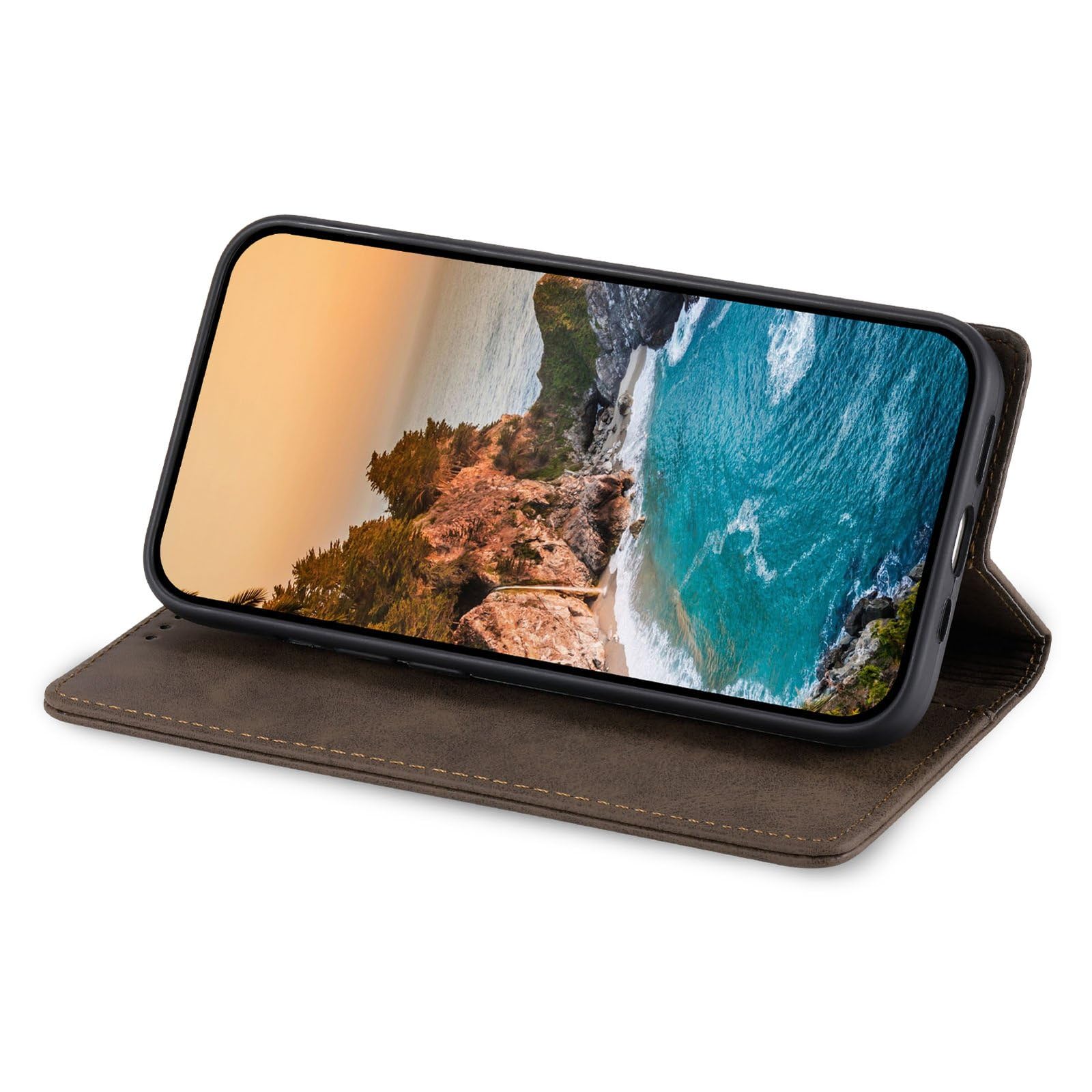 Aazon.co: LUARKE Designed For IPhone 13 Pro Wallet Case - Detachable Flip Folio Cover - RFID - View #4