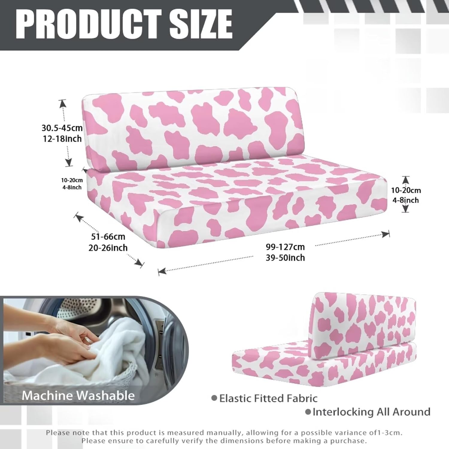 Pink Leopard Camper Must Haves Rv Sofa Seat Slipcovers Rv Dinette Cushion Covers 2-Piece Set Replacement Rv Stretch Sofa Seat Slipcovers Anti-Slip Easy Installation Gifts