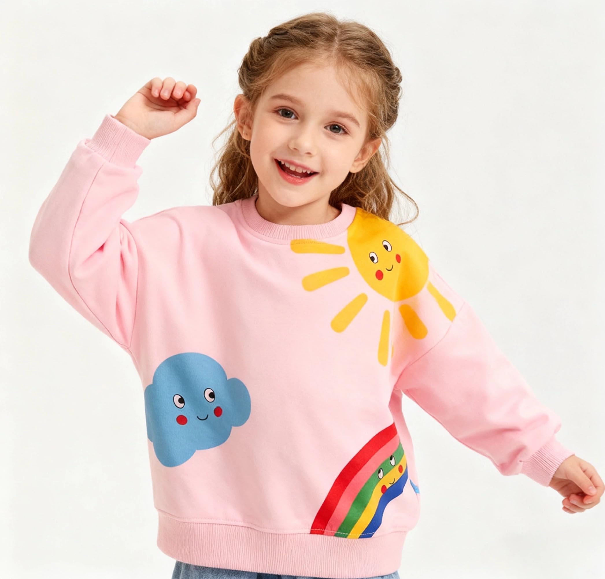 Sudaderas Niña Sweatshirt Manga Larga Algodón 2-7 Años