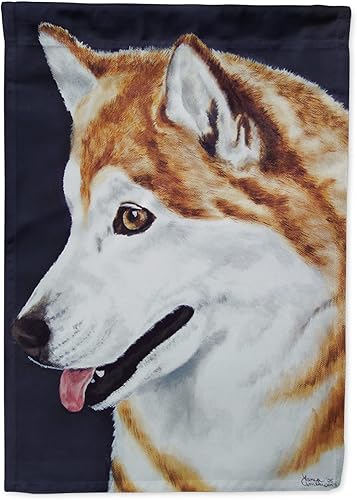 Caroline's Treasures AMB1043GF Bandera de jardín de Husky siberiano para buzón, bandera decorativa para patio exterior, patio, obras de arte de