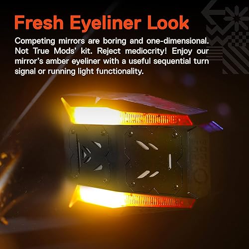 Miniatura 3 de TRUE MODS Kit de espejos laterales para UTV jaula redonda giratoria Polaris RZR Ranger 2014 y mayores CAn-Am Maverick X3 Kit de interruptor de relé