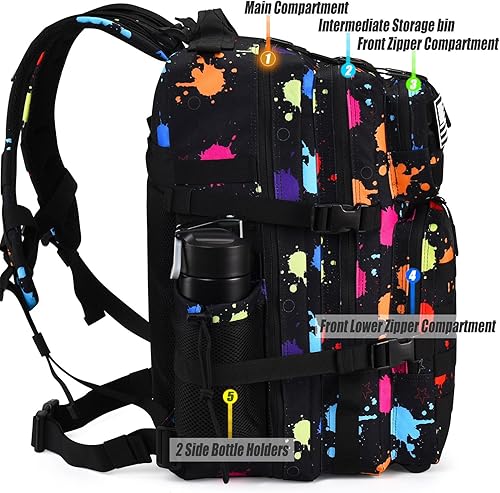 Miniatura 87 de Mochila táctica militar Molle mejorada mochila impermeable militar. Negro