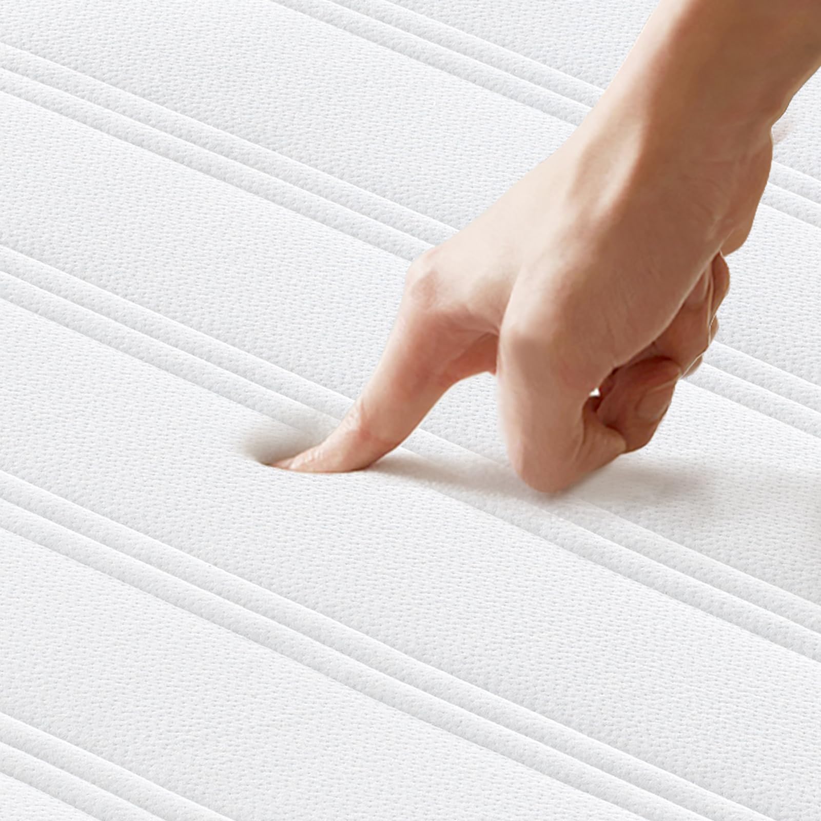 TEENO Matelas en Ressorts Mousse polyuréthane et 22CM mémoire de Forme (140x190x22cm)