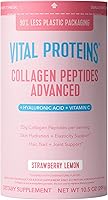 Vista 11 de Vital Proteins - Péptidos de colágeno en polvo avanzados con ácido hialurónico y vitamina C, suplementos de colágeno, sin sabor, 12 porciones