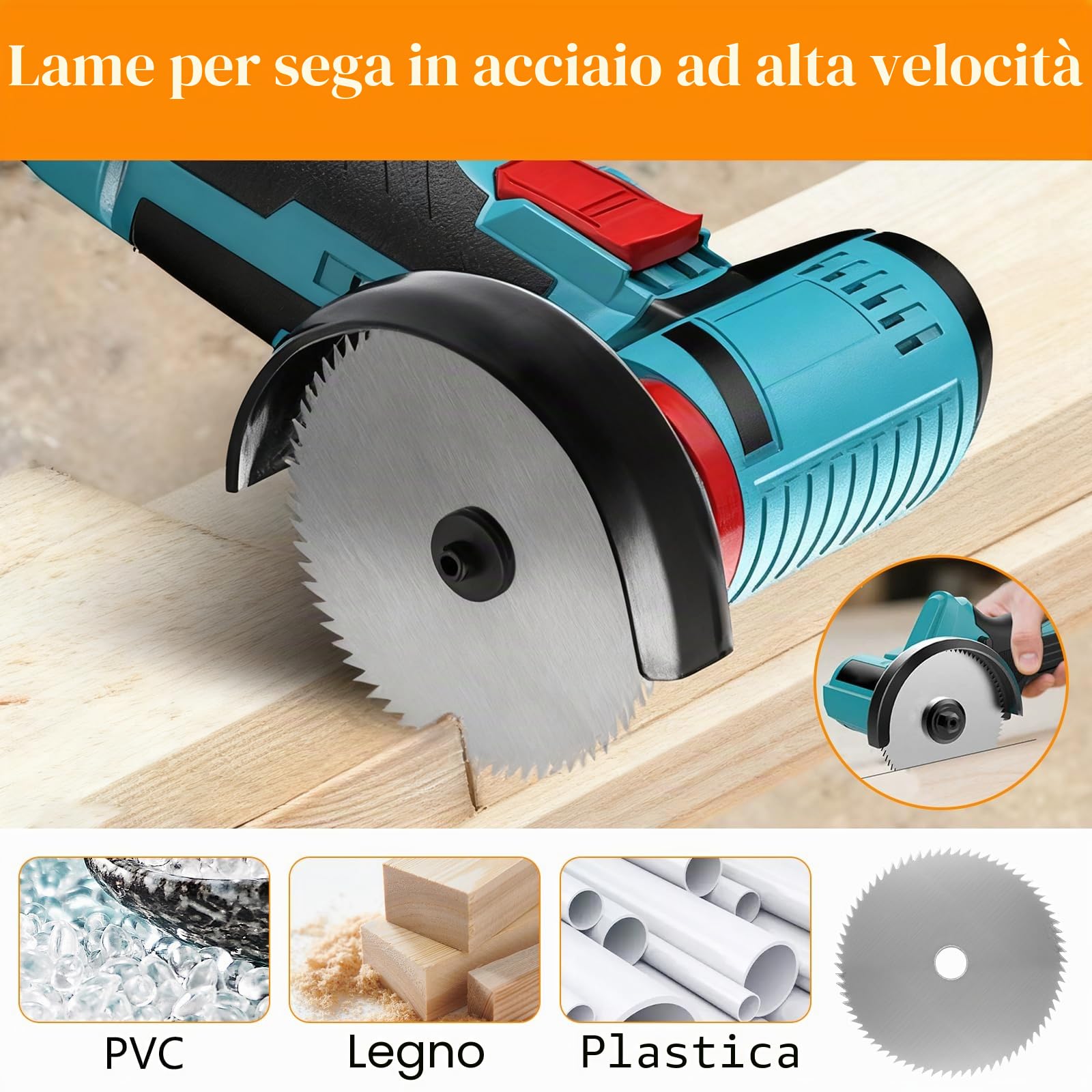 Set di dischi da taglio da 75 mm per smerigliatrice angolare, composto da 23 accessori con dischi da taglio HSS e dischi da taglio in carburo per taglio, lucidatura e smerigliatura del metallo