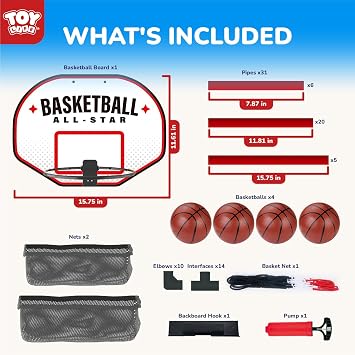 TOY Life Basketball Arcade Game Indoor for Kids - Basketball Shooting Game for Boys Age 4 5 6 7 8, Portable Basketball Hoop Arcade Set for Boys 8-12