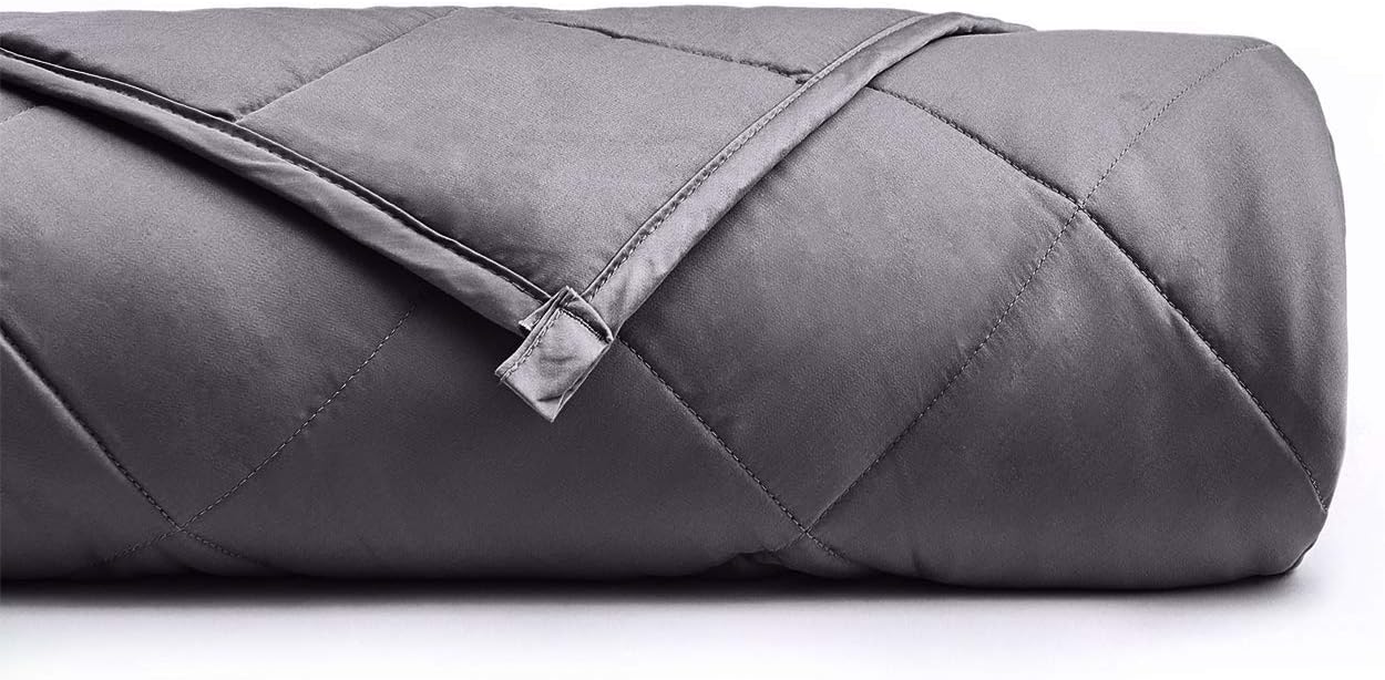 UMI Weighted Blanket for Sleep, Stress and Anxiety | 11KG Heavy Blanket for 95.5-108.5KG Individuals, 152CM x 203CM for Queen Bed | 100% Cotton UMI Material with Glass Beads, Dark Grey