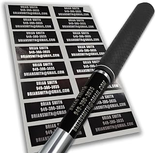 Curb-N-Sign® 32 Personalized Golf Club ID Labels | Made in USA with Top Vinyl Weatherproof,Waterproof, Fade Resistant, Material, UV Ink