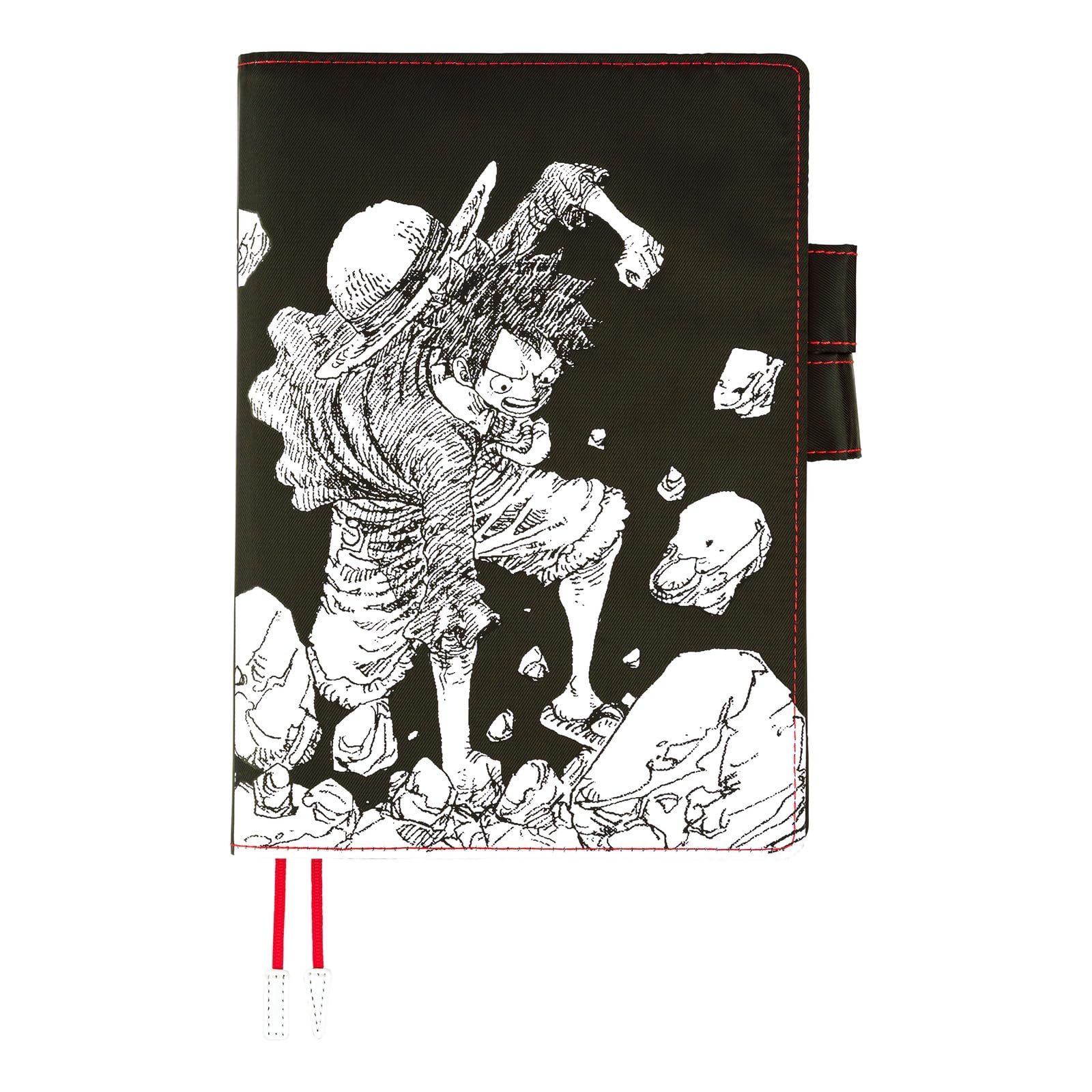 Hobonichi Techo A5 - Funda para agenda de One Pieza: sombrero de paja, color negro