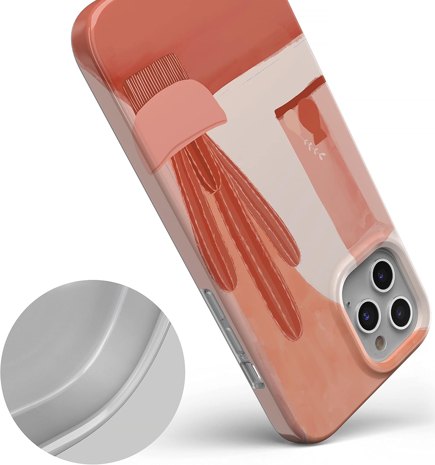 Casely iPhone 12 Pro Max Case | Desert Daze | Peachy Cactus | Classic Ultra Slim Design